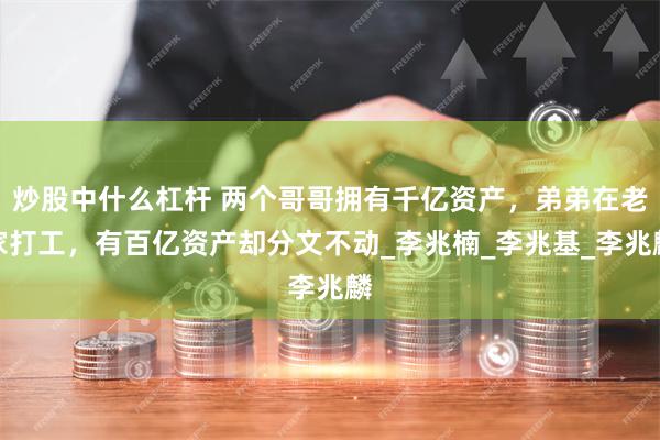 炒股中什么杠杆 两个哥哥拥有千亿资产，弟弟在老家打工，有百亿资产却分文不动_李兆楠_李兆基_李兆麟