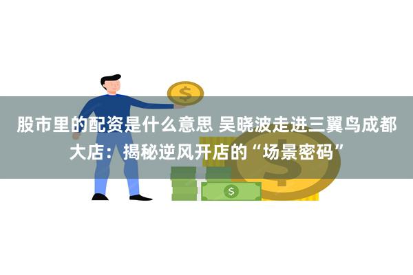股市里的配资是什么意思 吴晓波走进三翼鸟成都大店：揭秘逆风开店的“场景密码”