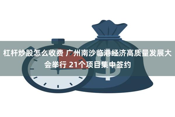 杠杆炒股怎么收费 广州南沙临港经济高质量发展大会举行 21个项目集中签约