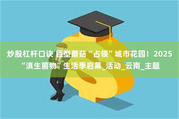 炒股杠杆口诀 巨型蘑菇“占领”城市花园！2025“滇生菌物”生活季启幕_活动_云南_主题