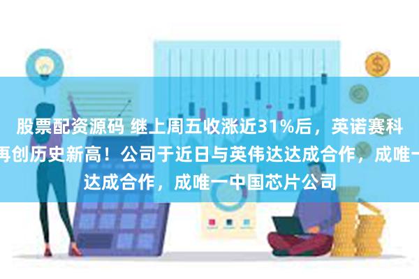 股票配资源码 继上周五收涨近31%后，英诺赛科暴涨超27%，再创历史新高！公司于近日与英伟达达成合作，成唯一中国芯片公司
